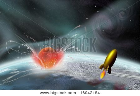 Razzo in volo quanto vi è un impatto planetario