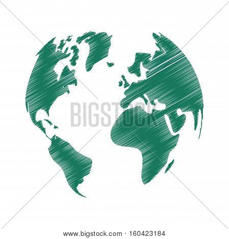 Earth world planet icon vector illustration graphic design