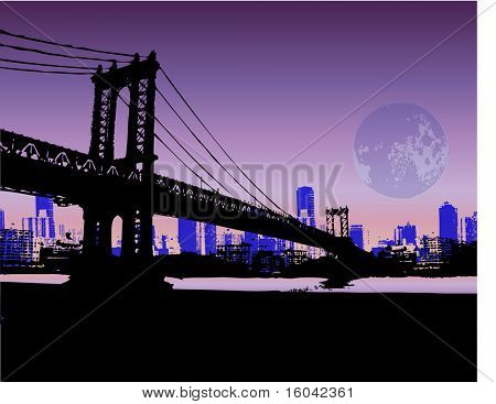 Stadt und Brücke
