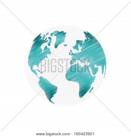 Earth world planet icon vector illustration graphic design