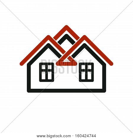 Vector Tylish Estate Agency Corporate Symbol. Creative Construction Icon, House. Commercial Building
