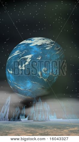 Sci Fi scena planetaria