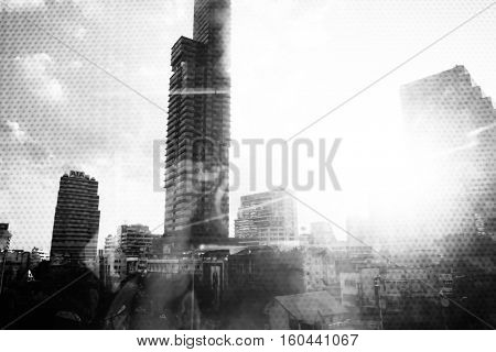 Building Cityscape Skyline Downtown Concrete Jungle Concept