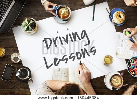 Driving Lessons Driver's License Transportation Concept