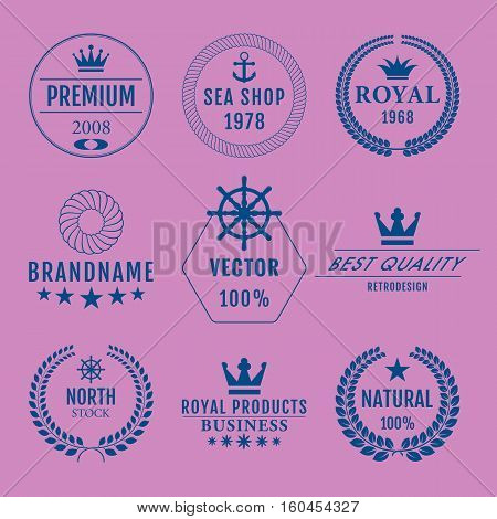 Vector illustration set of logos. Stock vector