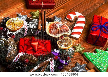 Colorful Firry Christmas Wreath