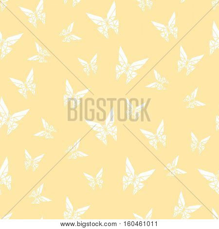 Stock vector seamless pattern paper origami butterfly