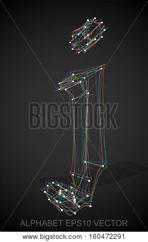 Abstract illustration of a Multicolor sketched J with Transparent Shadow. Hand drawn 3D J for your design. EPS 10 vector illustration.
