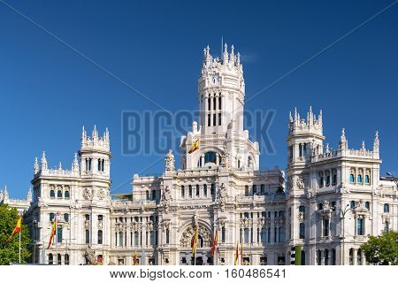 The Cybele Palace (palace Of Communication) In Madrid, Spain
