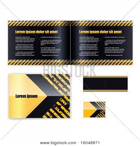 Broşür (kitapçık) kapak şablonu vektör