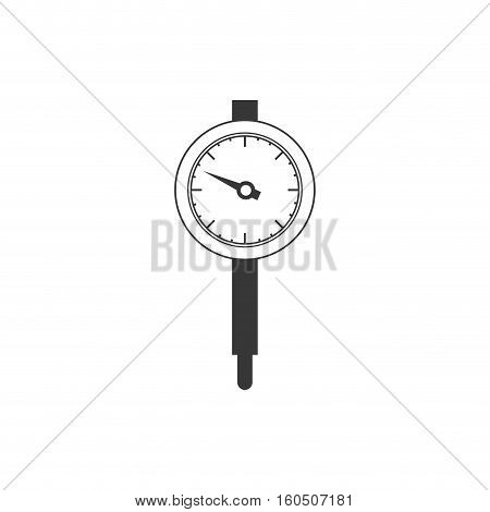 Gauge icon. Power measurement speedmeter and instrument theme. Isolated design. Vector illustration
