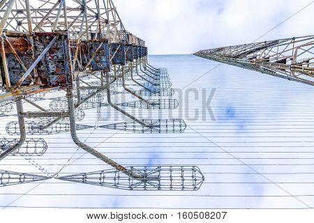 Radar Antenna. Duga In Chernobyl 2, Ukraine..