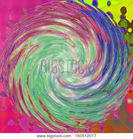 Abstract background of the pastels gradient with visual poolar coordinates,wave,spherize,plastic wrap and twirl effects,good for your project design