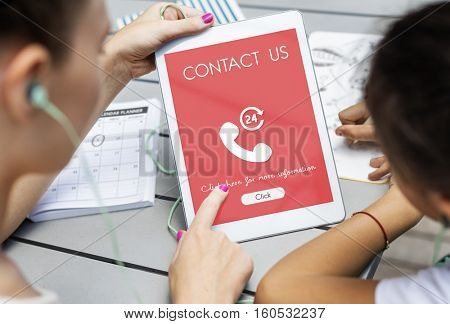 Call Center Service Information Concept