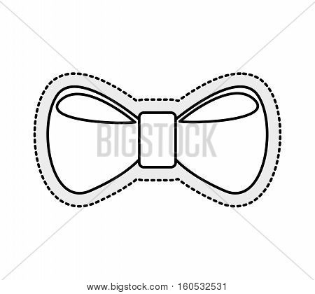 bown tie hipster style icon vector illustration design