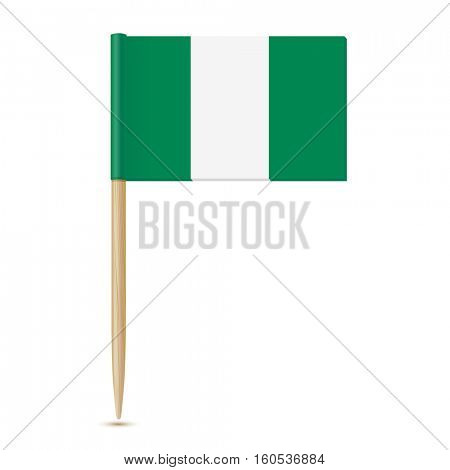 Nigeria flag. Flag toothpick 10eps