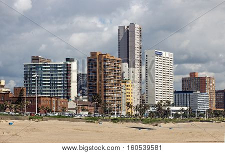 Golden Mile Beach Front In Durban South Africa