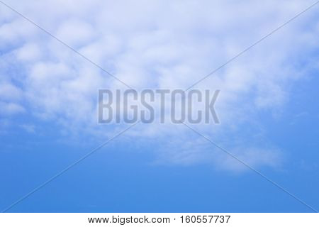 The Blue sky with white cloud background.