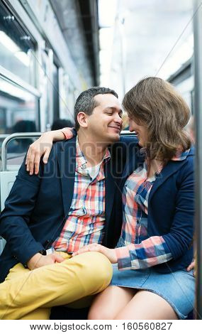 Couple In The Parisian Metro