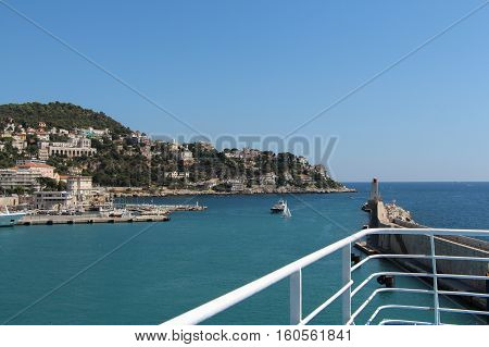 Nice France - August 23 2013: view of The Port De Nice on August 23 2013 in Nice France.