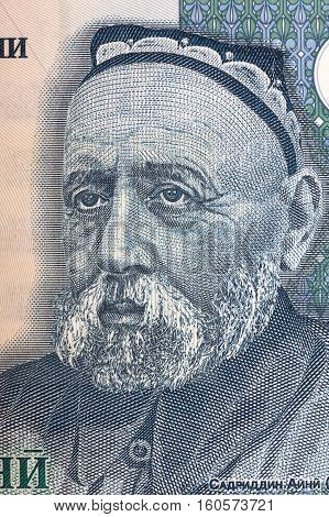 Sadriddin Ayni a portrait from Tajikistan's money