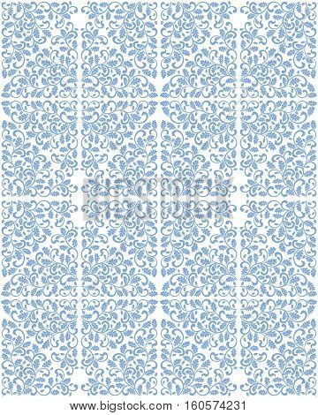 Seamless damask pattern with oak leaves. Rich ornament Vintage Damascus style. It can be used for printing on fabric wallpaper wrapping