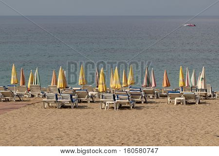 Alanya - the beach of Cleopatra / Alanya is one of most popular seaside resorts in Turkey