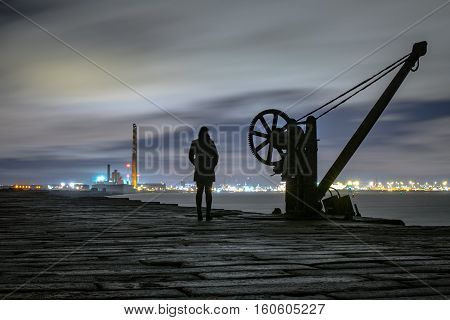 Dublin Docks, Poolbeg lighthouse view, Dublin, Ireland 2
