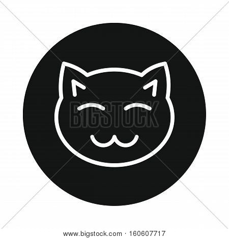 Japan caticon isolated on white background. Vector illustration