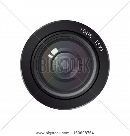 Vector illustration. The camera lens. Isolated object