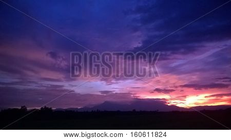 The Sky And Cloudy On Twilight