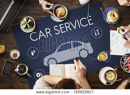 Car Service Repair Help Concept