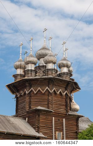 Kiji church on the blue sky background