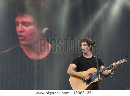 Stephan Jenkins of Third Eye Blind performs at the 2016 KAABOO Music Festival at Del Mar Racetrack + Fairgrounds on September 17, 2016 in Del Mar, California.