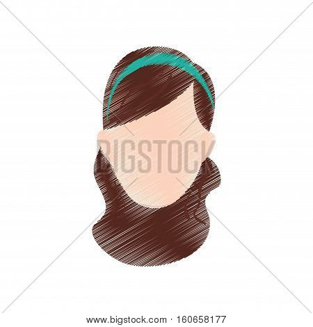 Woman sport headband icon vector illustration graphic design