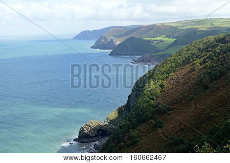 The Coast around Woody Bay Devon UK