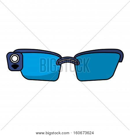 smartglasses icon over white background. wearable technology device. vector illustration