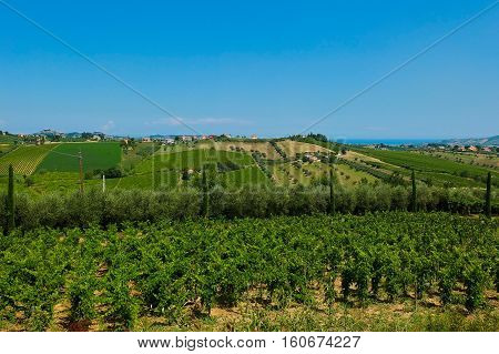 beautiful hills in the province of Teramo in Italy