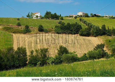 beautiful hills in the province of Teramo in Italy