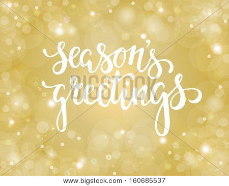 Handdrawn lettering season's greetings. design for holiday greeting cards and invitations of the Merry Christmas and Happy New Year and seasonal holidays. vector
