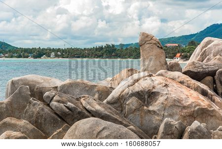 Landscape of Hinta Hinyai Samui island in Thailand
