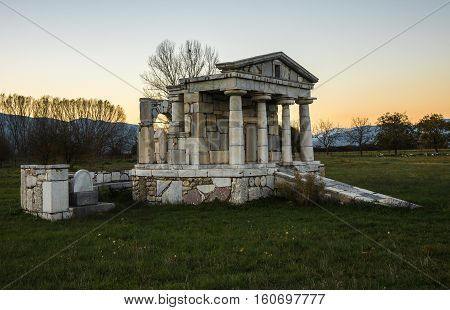 Temple Of Poseidon At Ancient Mantineia, Arcadia, Peloponnese, Greece