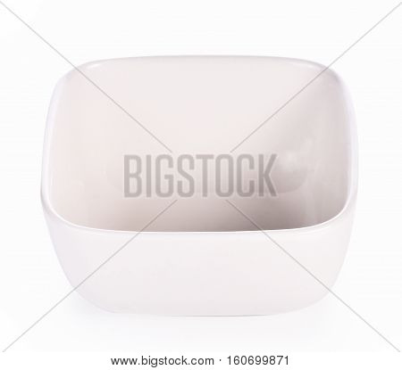 Square Bowl empty isolated on white background