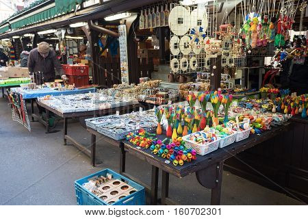 Souvenir Shop At Famous Havels Market In First Week Of Advent In Christmas