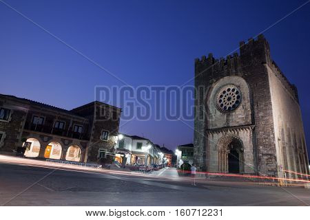 PORTOMARIN SPAIN - AUGUST 12: View of the Church San Nicolas de Portomarin on August 12 2016