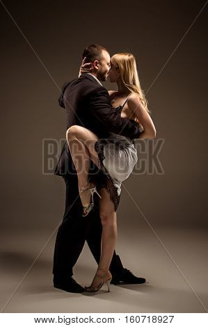 The Man And The Woman Dancing Argentinian Tango
