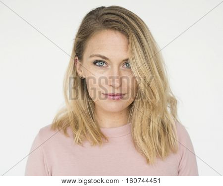 Woman Cheerful Studio Portrait Concept