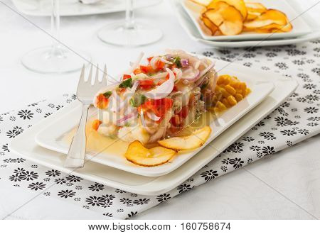 Sole ceviche typical dish from Central and South America