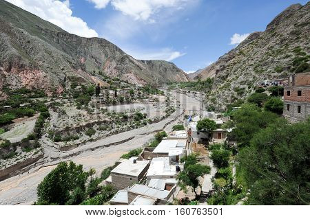 The indian village of Iruya on the Argentina andes