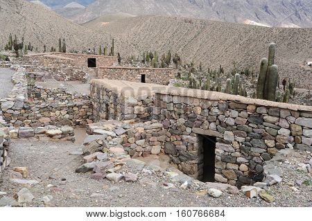 Archaeological site of Pucara at Tilcara on Argentina andes
